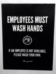 Employees Must Wash Hands